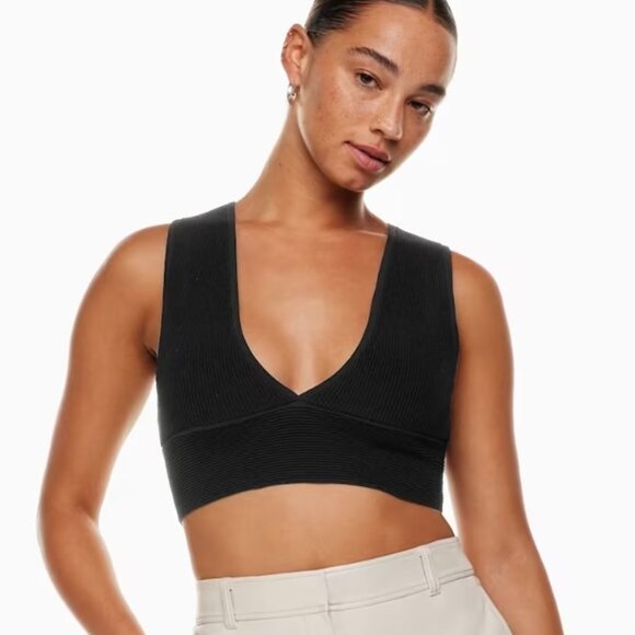 Babaton Sculpt Knit Deep V Tank Aritzia - Picture 1 of 5